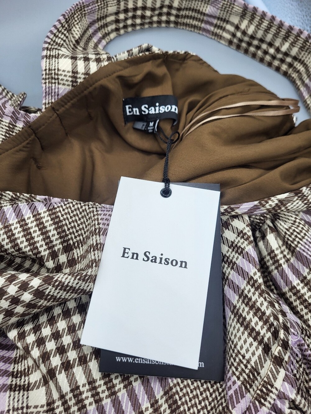 En Saison Charleigh Plaid Drop Waist Mini Dress - Picture 11 of 12